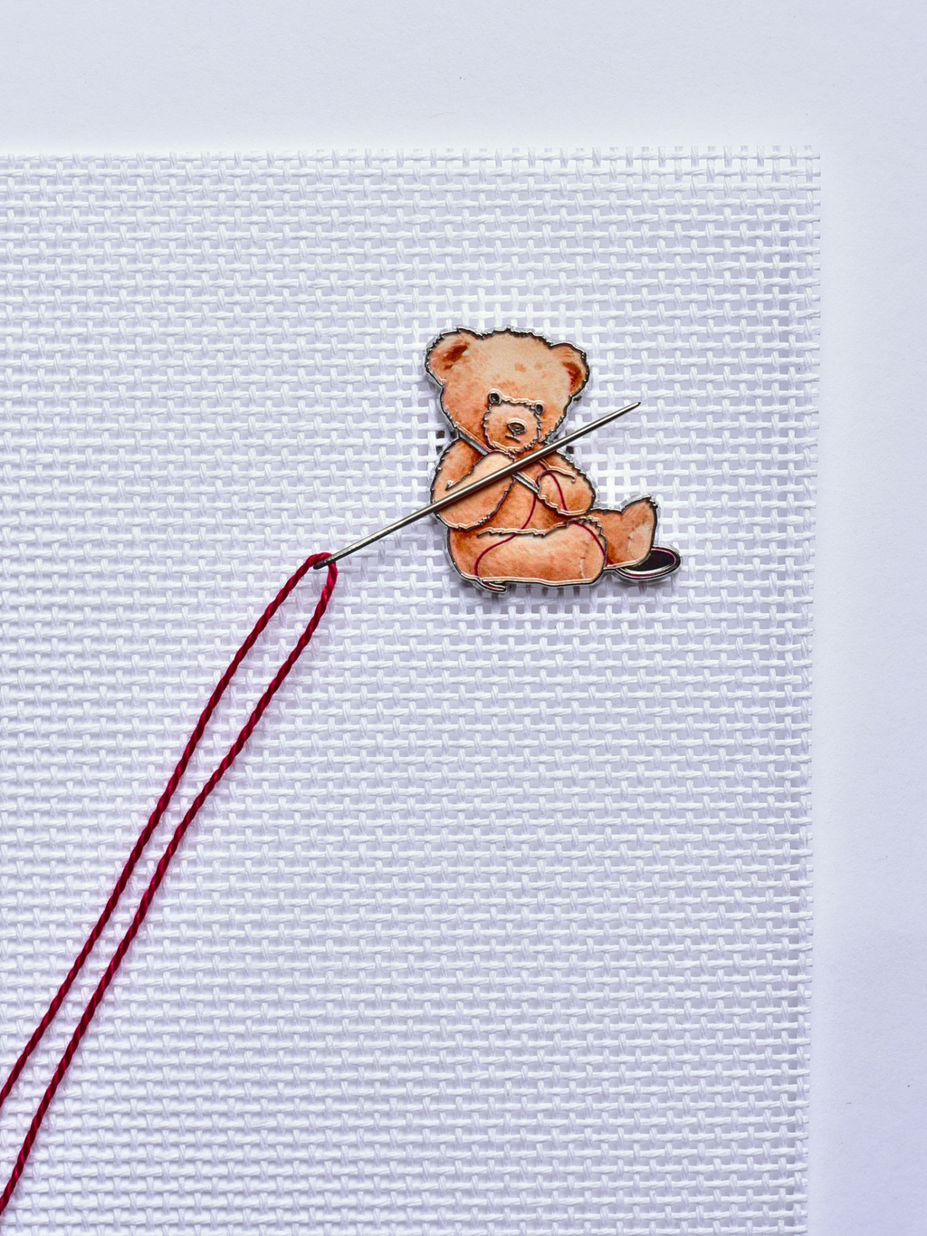 Needlepoint Bear Needle Minder