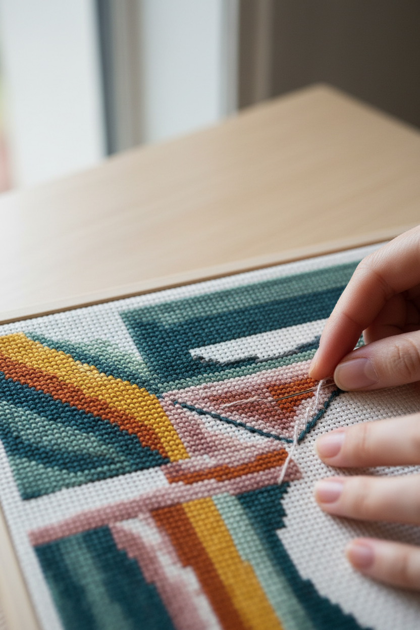 Needlepoint Detail Shot